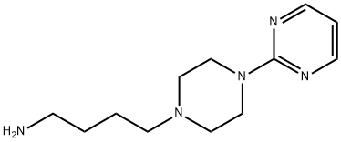 4-氨基丁基-1-(2-嘧啶基)-哌嗪盐酸盐 结构式