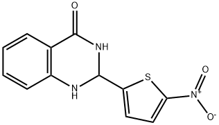 1,2-二氢-2-(5-硝基-2-噻吩基)喹唑啉-4(3H)-酮 结构式