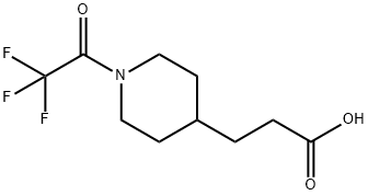 1-Trifluoroacetyl piperidine-4-propionic acid 结构式