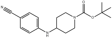 1-BOC-4-((4-氰基苯基)氨基)-哌啶 结构式