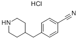 4-(4-氰苄基)哌啶盐酸盐 结构式