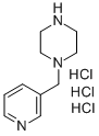 1-(吡啶-3-基甲基)哌嗪三盐酸盐 结构式