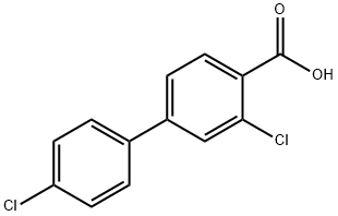 [1,1'-联苯]-4-羧酸,3,4'-二氯 结构式