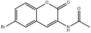 N-(6-溴-2-氧代-2H-苯并吡喃-3-基)乙酰胺 结构式