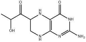2-amino-6-(2-hydroxypropanoyl)-5,6,7,8-tetrahydro-1H-pteridin-4-one 结构式
