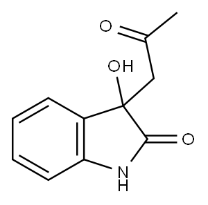 3-HYDROXY-3-ACETONYLOXINDOLE 结构式