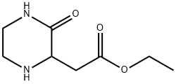 2-(3-氧-2-哌嗪基)乙酸乙酯 结构式