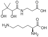 L-lysine, compound with N-(2,4-dihydroxy-3,3-dimethylbutyryl)-beta-alanine (1:1) 结构式