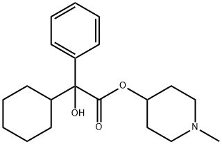N-methylpiperidine-4-yl-2-cyclohexyl-2-hydroxy-2- phenylacetate 结构式
