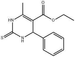 6-甲基-4-苯基-2-硫代-1,2,3,4-四氢嘧啶-5-羧酸乙酯 结构式