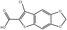 7-CHLOROTHIENO[2,3-F][1,3]BENZODIOXOLE-6-CARBOXYLIC ACID 结构式