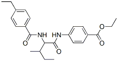 Benzoic acid, 4-[[2-[(4-ethylbenzoyl)amino]-3-methyl-1-oxopentyl]amino]-, ethyl ester (9CI) 结构式