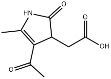 2-(4-乙酰基-2,3-二氢-5-甲基-2-氧-1H-吡咯-3-)乙酸 结构式