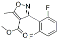 3-(2,6-二氟苯基)-5-甲基异噁唑-4-甲酸甲酯 结构式