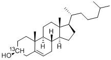 胆固醇-3-13C 结构式