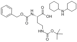N-苄氧羰基-N'-叔丁氧羰基-L-2,4-二氨基丁酸二环己胺盐 结构式
