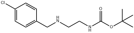 CarbaMic acid, N-[2-[[(4-chlorophenyl)Methyl]aMino]ethyl]-, 1,1-diMethylethyl ester 结构式