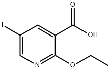 2-Ethoxy-5-iodopyridine-3-carboxylic acid 结构式