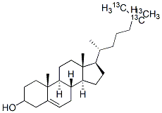 胆固醇-25,26,27-13C3 结构式