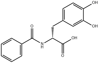 N-苯甲酰基-D-3,4-二羟基苯丙氨酸 结构式