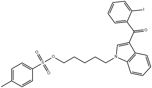 (2-Iodophenyl)[1-[5-[[(4-Methylphenyl)sulfonyl]oxy]pentyl]-1H-indol-3-yl]-Methanone 结构式