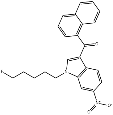 (1-(5-fluoropentyl)-6-nitro-1H-indol-3-yl)(naphthalen-1-yl)Methanone 结构式
