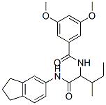 Benzamide, N-[1-[[(2,3-dihydro-1H-inden-5-yl)amino]carbonyl]-2-methylbutyl]-3,5-dimethoxy- (9CI) 结构式