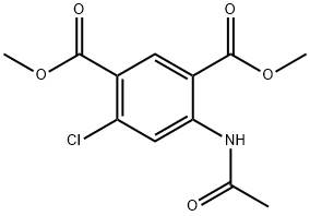 4-(乙酰氨基)-6-氯-1,3-苯二甲酸二甲酯 结构式