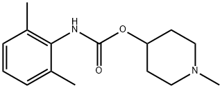 2,6-Dimethylcarbanilic acid 1-methyl-4-piperidinyl ester 结构式