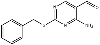 4-氨基-2-苄硫基嘧啶-5-甲醛 结构式