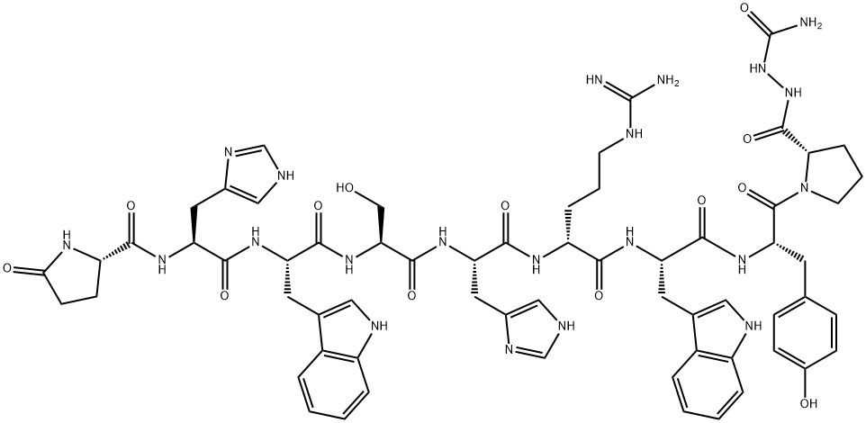 (D-ARG6,AZAGLY10)-LHRH II (HUMAN, CHICKEN) 结构式