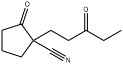 Cyclopentanecarbonitrile, 2-oxo-1-(3-oxopentyl)- (9CI) 结构式