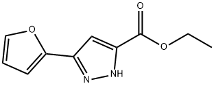 3-(2-呋喃)吡唑-5-甲酸乙酯 结构式