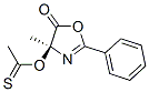 Ethanethioic  acid,  S-(4,5-dihydro-4-methyl-5-oxo-2-phenyl-4-oxazolyl)  ester 结构式