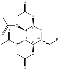 1,2,3,4-TETRA-O-ACETYL-6-DEOXY-6-FLUORO-ALPHA-D-GLUCOPYRANOSE 结构式
