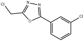 2-(chloromethyl)-5-(3-chlorophenyl)-1,3,4-oxadiazole 结构式