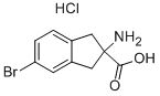 2-AMINO-5-BROMO-2,3-DIHYDRO-1H-INDENE-2-CARBOXYLIC ACID HYDROCHLORIDE 结构式