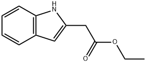 吲哚-2-乙酸乙酯 结构式