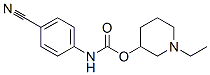 p-Cyanophenylcarbamic acid 1-ethyl-3-piperidinyl ester 结构式