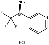 (S)-2,2,2-三氟-1-(吡啶-3-基)乙胺 盐酸盐 结构式