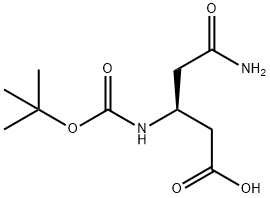 (S)-3-(BOC-氨基)-4-氨基甲酰丁酸 结构式