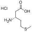 (3R)-3-氨基-5-(甲基硫代)-戊酸盐酸盐 结构式