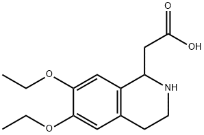 6,7-DIETHOXY-1,2,3,4-TETRAHYDROISOQUINOLINE-1-ACETIC ACID 结构式