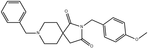 2,8-Diazaspiro[4.5]decane-1,3-dione,2-[(4-Methoxyphenyl)Methyl]-8-(phenylMethyl)- 结构式