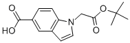 1-(2-TERT-BUTOXY-2-OXOETHYL)-1H-INDOLE-5-CARBOXYLIC ACID 结构式