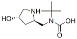 Carbamic acid, [[(2R,4S)-4-hydroxy-2-pyrrolidinyl]methyl]-, 1,1-dimethylethyl 结构式