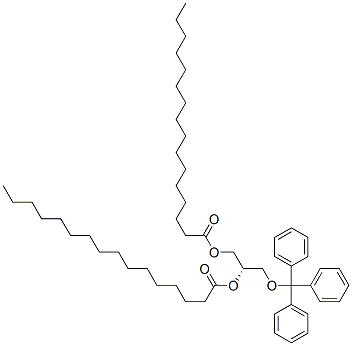 [S,(+)]-1-O,2-O-Dipalmitoyl-3-O-trityl-L-glycerol 结构式