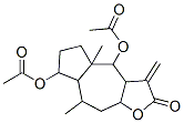4,7-Bis(acetyloxy)decahydro-4a,8-dimethyl-3-methyleneazuleno[6,5-b]furan-2(3H)-one 结构式