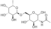 2-ACETAMIDO-2-DEOXY-6-O-(A-L-FUCOPYRANOSYL)-D-GLUCOPYRANOSE 2-乙酰氨基-2-脱氧-6-O-(AL-吡喃岩藻糖基)-D-吡喃葡萄糖 结构式