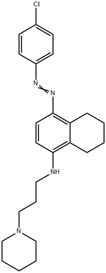 1-[3-[[4-[(p-Chlorophenyl)azo]-5,6,7,8-tetrahydronaphthalen-1-yl]amino]propyl]piperidine 结构式